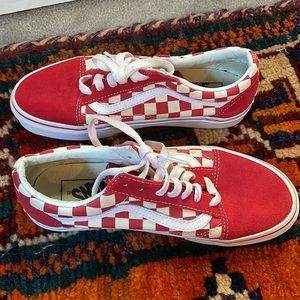 Red Checkered Vans